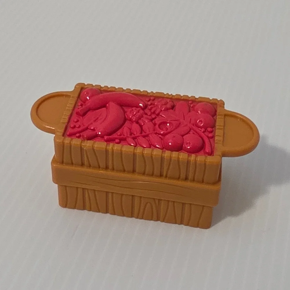 Fisher-Price Little People Toy Food Crate Brown Red Excellent Accessory